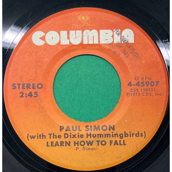 Paul Simon Loves Me Like A Rock / Learn How to Fall 45 Pop Rock Columbia 4-45907 - Picture 2 of 4